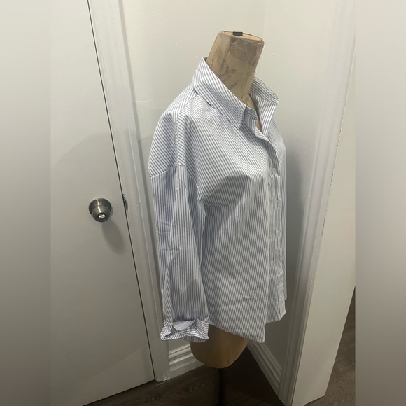 Cupio striped button up blouse cotton blend - Picture 4 of 7